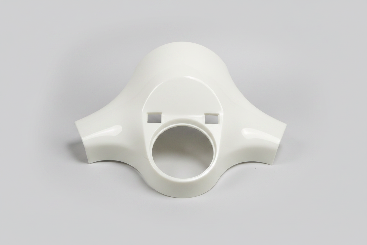 COPRIMANUBRIO 1°  serie SENZA FRECCE Piaggio 2 fori  VESPA PX-PE  NON VERNICIATO  rif oem 174014