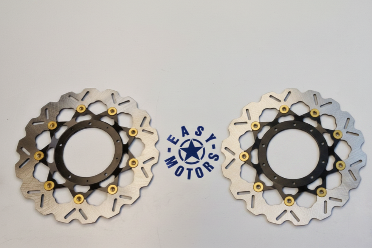 Coppia Dischi Anteriori FLOTTANTI Per Honda X-ADV 750 2017 Al 2024 Con Nottolini Oro