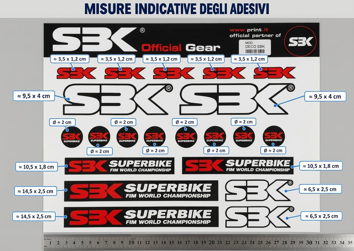 DECO SBK - Kit adesivi stickers 21PZ SBK SUPERBIKE FIM WORLD CHAMPIONSHIP