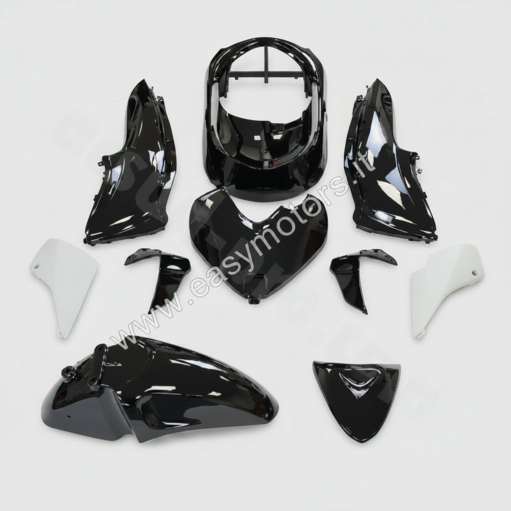 KIT CARENE 10PZ HONDA SH SHi 125-150 2009-2010-2011-2012 NERO LUCIDO VERNICIATO