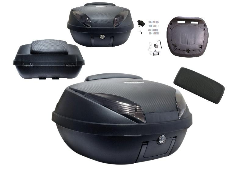 BAULETTO 52 LT CON SCHIENALE E PORTAPACCHI SUPPORTO BAULE POSTERIORE YAMAHA T-MAX 2001-2007
