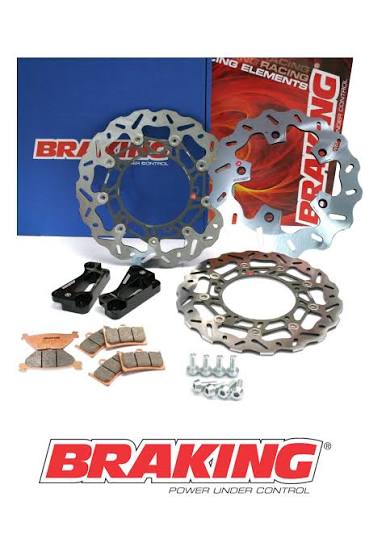 Kit Dischi Freno Maggiorati Anteriori DA 300 mm YAMAHA T-MAX 530/560 2015/2026 con pastiglie sinterizzate BRAKING OKWK10