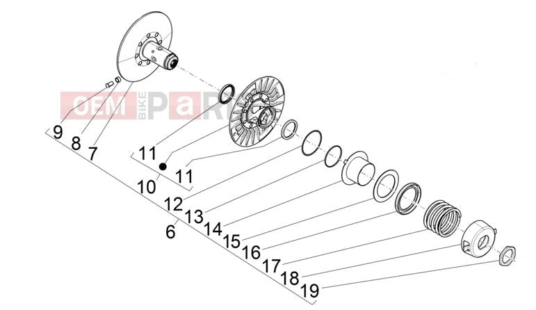 Puleggia condotta completa Piaggio BEVERLY 400 MP3 400 2020-2025 CM321202