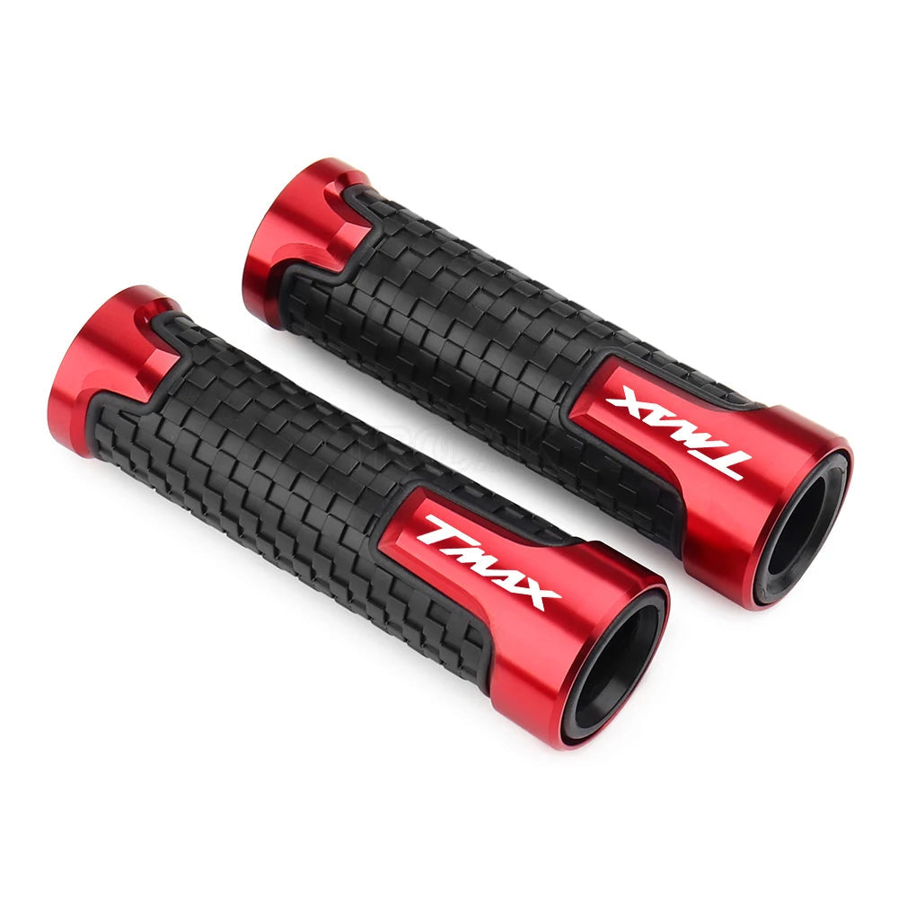 COPPIA MANOPOLE CON SCRITTA TMAX VARI COLORI YAMAHA T MAX 500 530 560 ARGENTO ORO NERO BLU ROSSO TITANIO