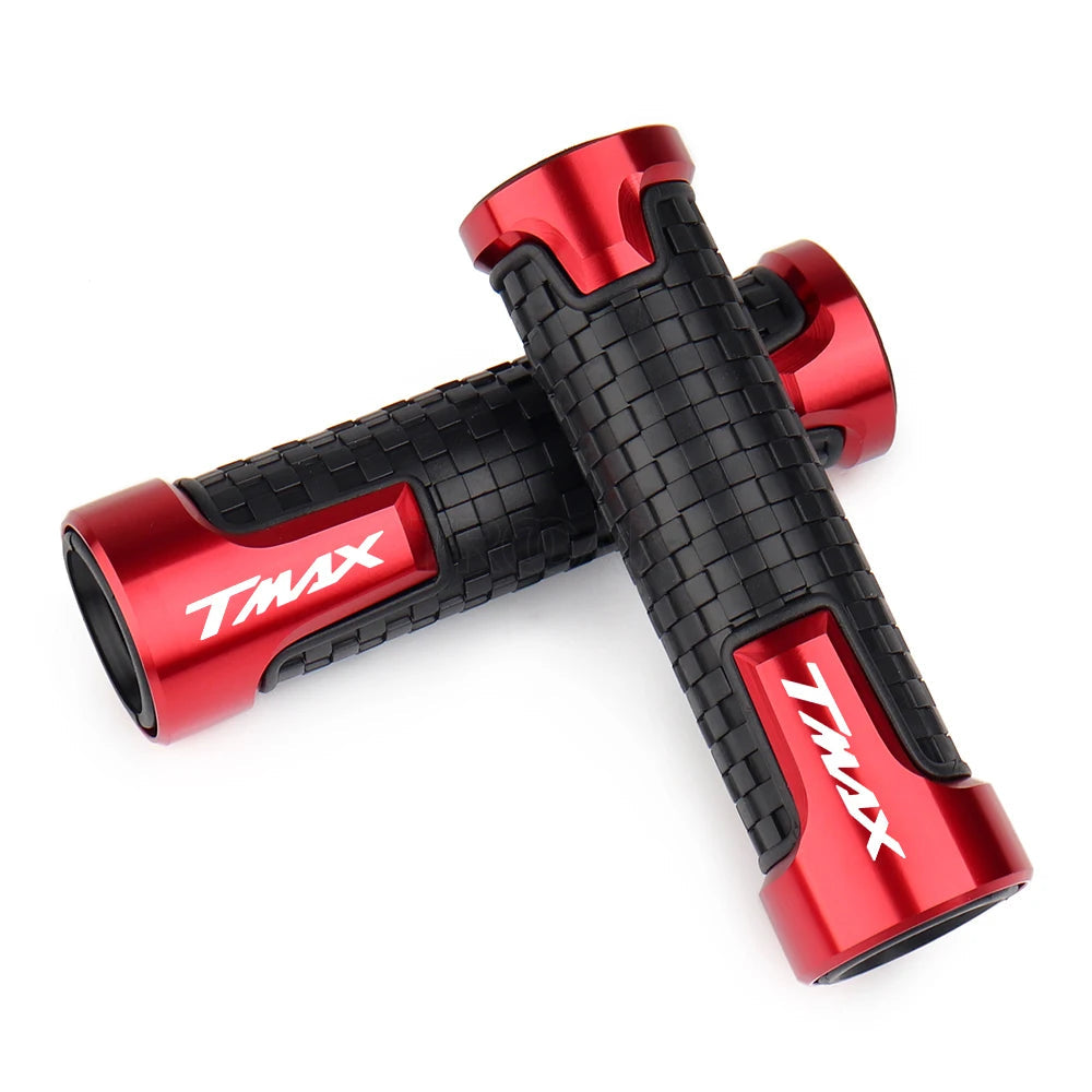 COPPIA MANOPOLE CON SCRITTA TMAX VARI COLORI YAMAHA T MAX 500 530 560 ARGENTO ORO NERO BLU ROSSO TITANIO