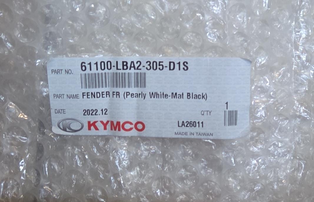 PARAFANGO ANTERIORE BIANCO KYMCO X-CITING 500 EURO 3 / 00155127NV / 61100-LBA2-305-D1S
