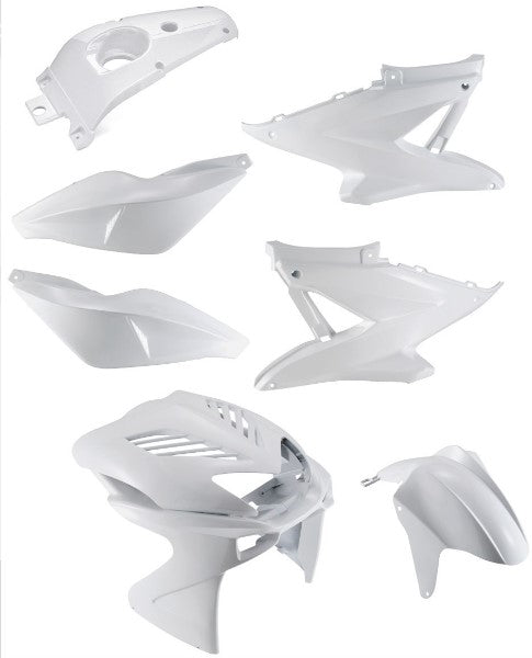 kit carene nero lucido 7 pezzi - yamaha aerox - mbk nitro 50cc 1997-2012