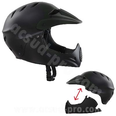 CASCO CICLO ADULTO SAFETY LABS STAMINA NERO CON MENTONIERA REMOVIBILE T.M (55-58