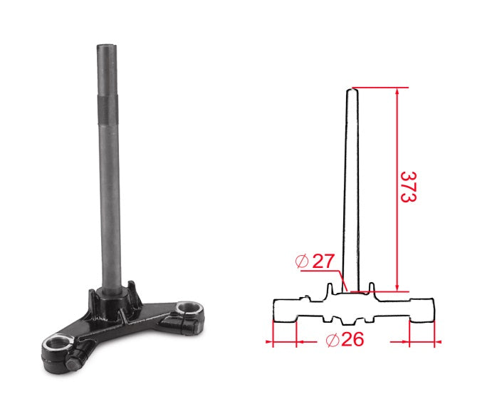PIASTRA PIANTONE TESTA FORCELLA MBK OVETTO YAMAHA NEO'S  DIAMETRO 26 1997>2006