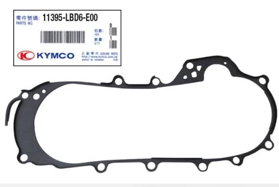 Guarnizione originale del coperchio carter sinistro per scooter Kymco Agility R12 Like 50 cc 4T. OEM 11395-LBD6-E00