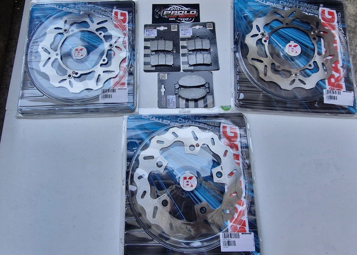 KIT DISCHI FRENO+PASTIGLIE MARGHERITA BRAKING YAMAHA T-MAX TMAX 530 2012 AL 2016|285584470565