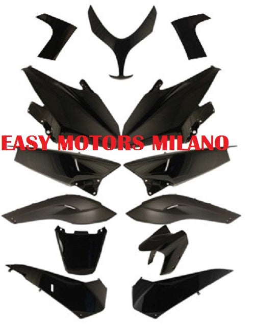 HULL PLASTIC SHELL KIT FOR YAMAHA TMAX T MAX 500 2008 2009 2010 2011 BLACK|406797443690