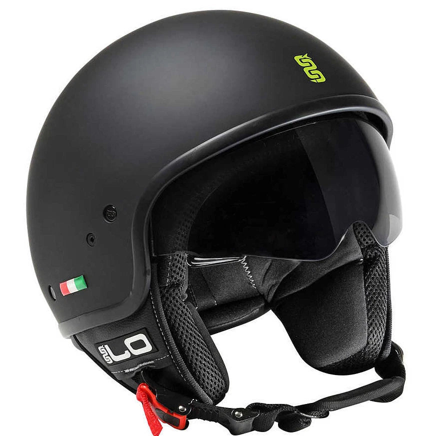 JET HELMET OJ LEAF MATTE BLACK/NEON YELLOW - MATT BLACK/FLUO YELLOW|387096313365