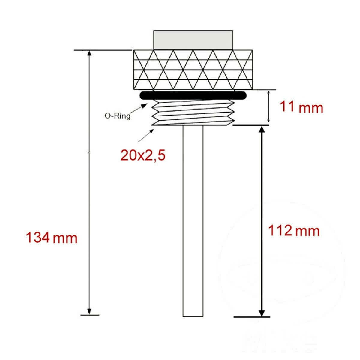 JMP 20X2.5MM OIL TEMPERATURE INDICATOR for Yamaha 660 XT Z TENU 2008-2016|277547504102