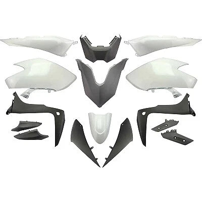 15PCS WHITE COMPETITION FAIRING KIT FOR YAMAHA T MAX 530 2017-2018-2019|366297407854