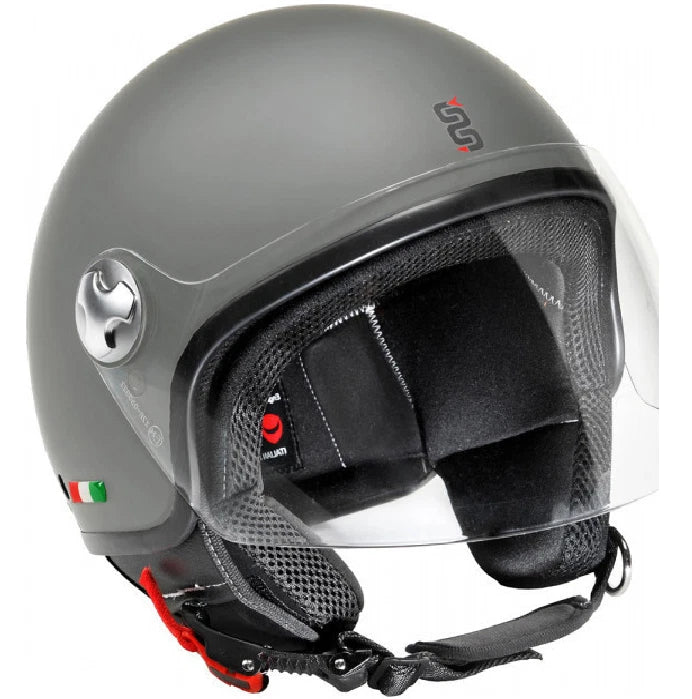 OJ JET DEMI JET MATT TITANIUM BLOW HELMET/MATT TITANIUM FOR MOTORCYCLES AND SCOOTERS|387096312931
