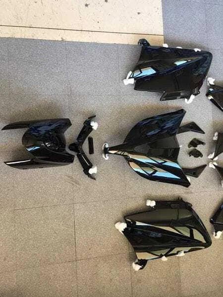 77380040 PAINTED GLOSS BLACK FAIRING KIT Yamaha TMAX T-MAX 530 2012 2014 25pcs|406793368138