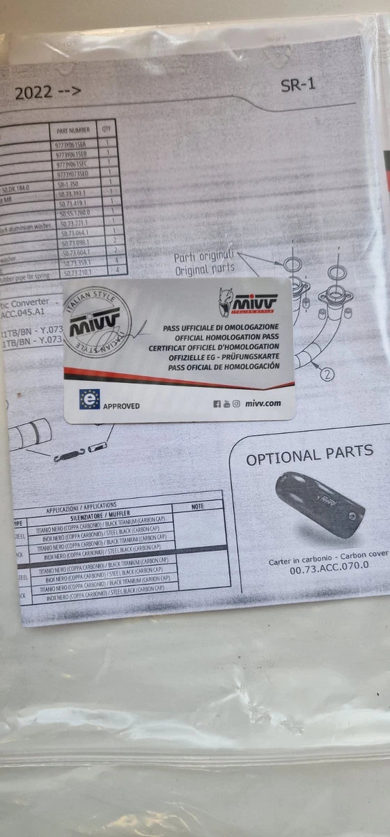 Y.073.LR1XB MARMITTA SCARICO OMOLOGATO MIVV PER YAMAHA T-MAX TMAX 560 2022-2024|278027736287