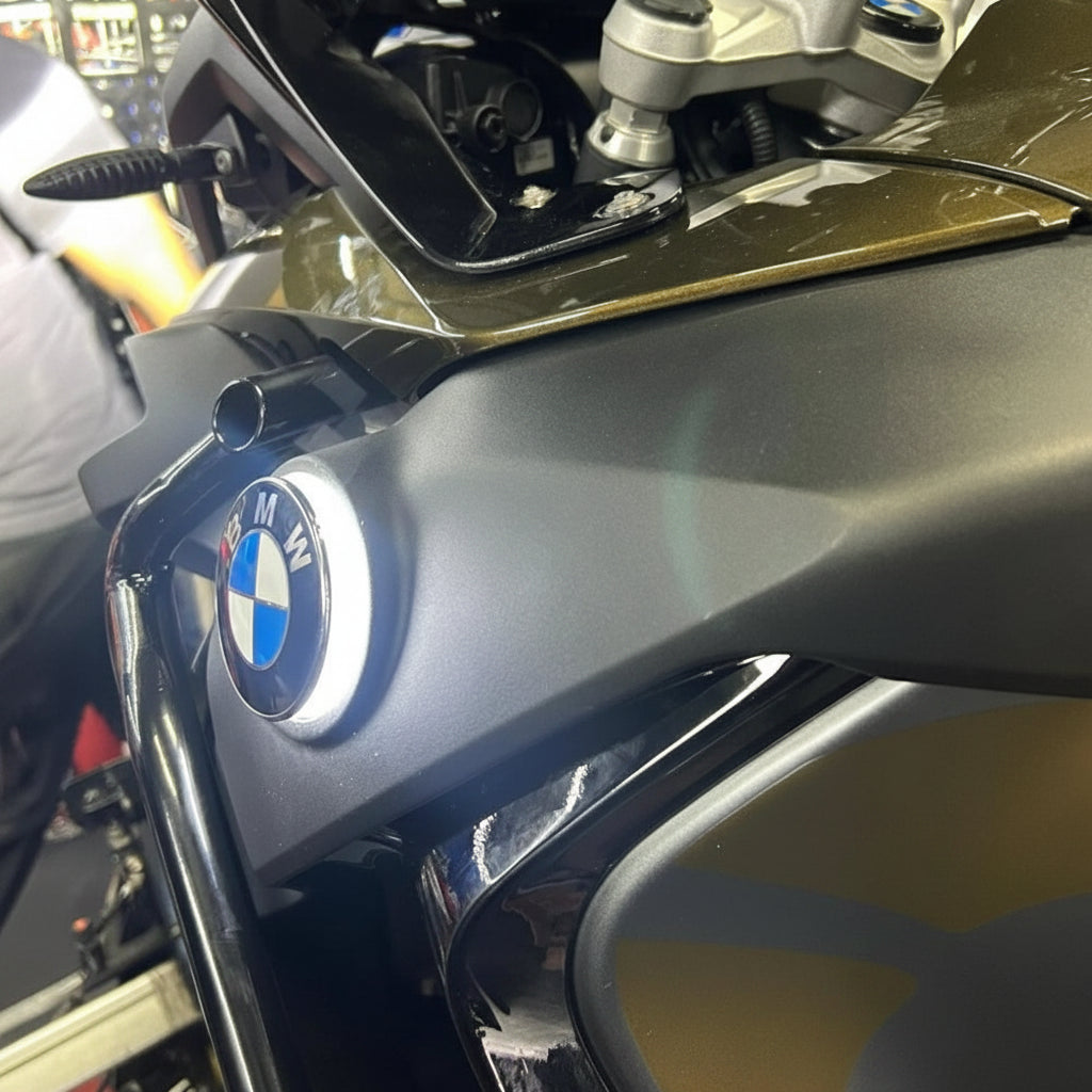 PAIR ADDITIONAL LED LOGO RB MAX BMW GS / GSA / RT / C / K (Ø70MM)|365955304869