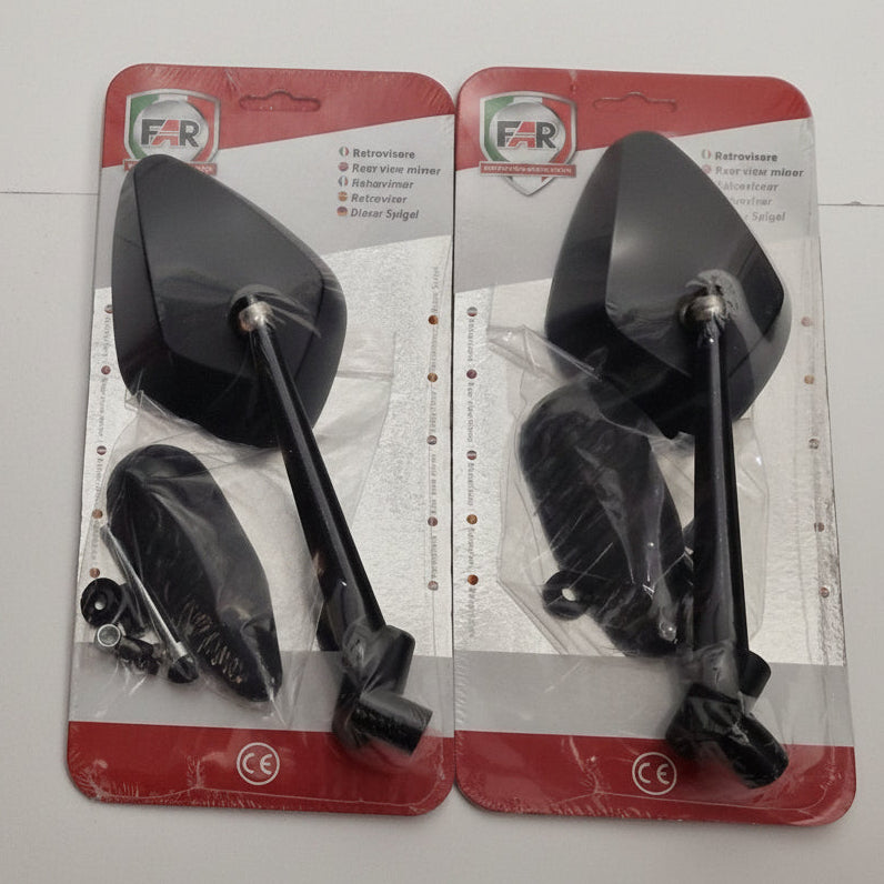PAIR OF BLACK ALUMINUM REARVIEW MIRRORS Yamaha T-MAX TMAX 500 2008-2011|287119570764