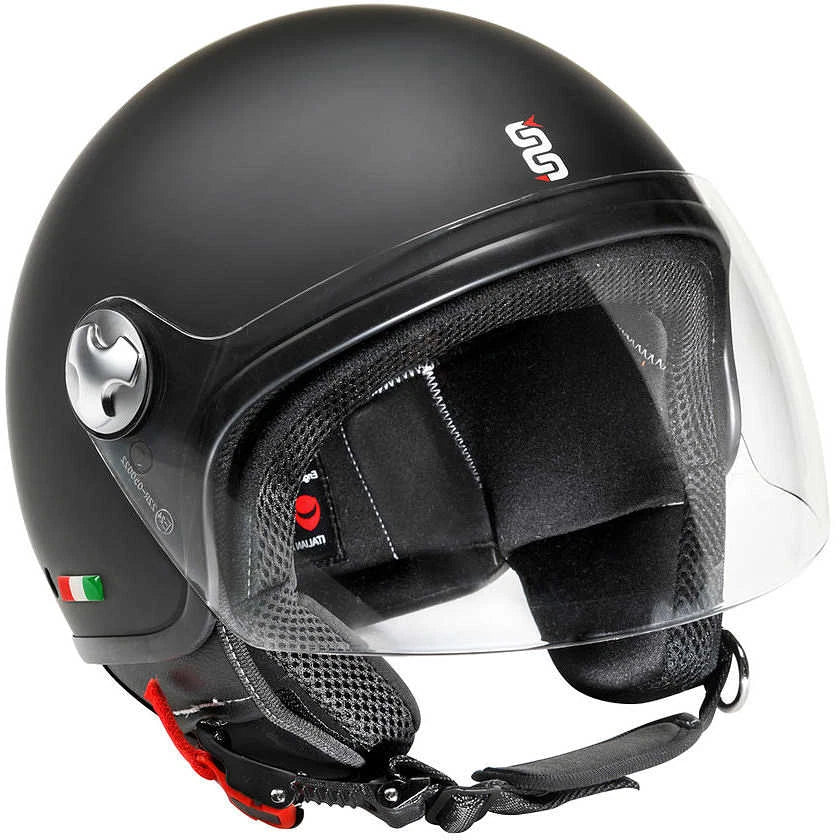 OJ JET DEMI JET BLOW MATTE BLACK/MATT BLACK HELMET FOR MOTORCYCLES AND SCOOTERS|386891571030
