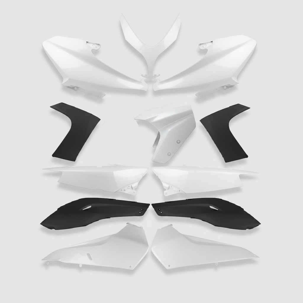 KIT CARENE PLASTICHE SCOCCHE YAMAHA T-MAX 500 2008-2011 BIANCO PERLA