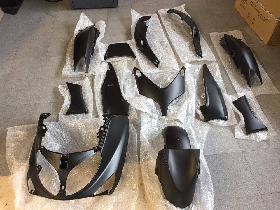 YAMAHA TMAX T MAX 500 2001>2007 SATIN MATTE BLACK PLASTIC FAIRINGS KIT|406303784182