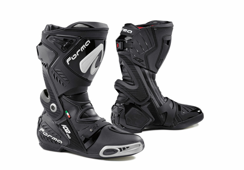 ICE PRO SHAPE BOOTS FOR TRACK RACING RACE MOTORCYCLE VARIOUS PROTECTIONS BLACK FROV220|363524514798