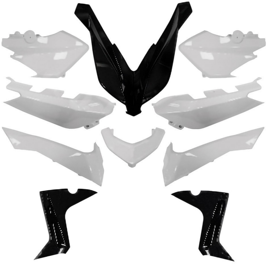 363035 Plastic Fairing Kit 10pcs Glossy White Yamaha XMax 125/250/400 2014/2017|366297411200