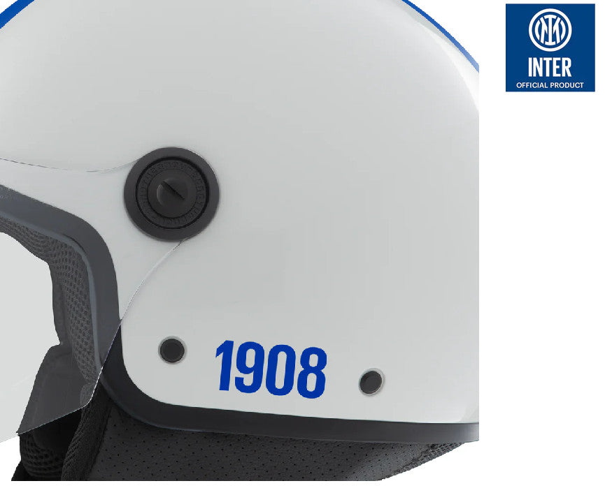 CASCO EL'JETTIN JET CON VISIERA MOTO SCOOTER FC INTER INTERNAZIONALE MILANO