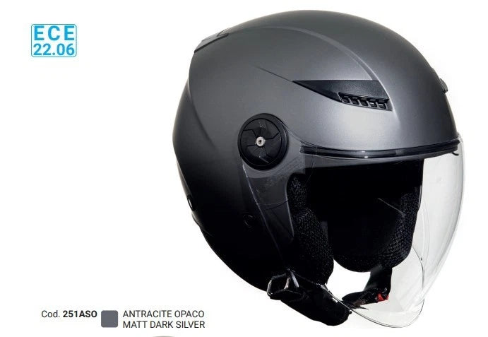 Casco Helmet Jet Moto Scooter Omologato ECE 22 06 Parasole Doppia Visiera urbano