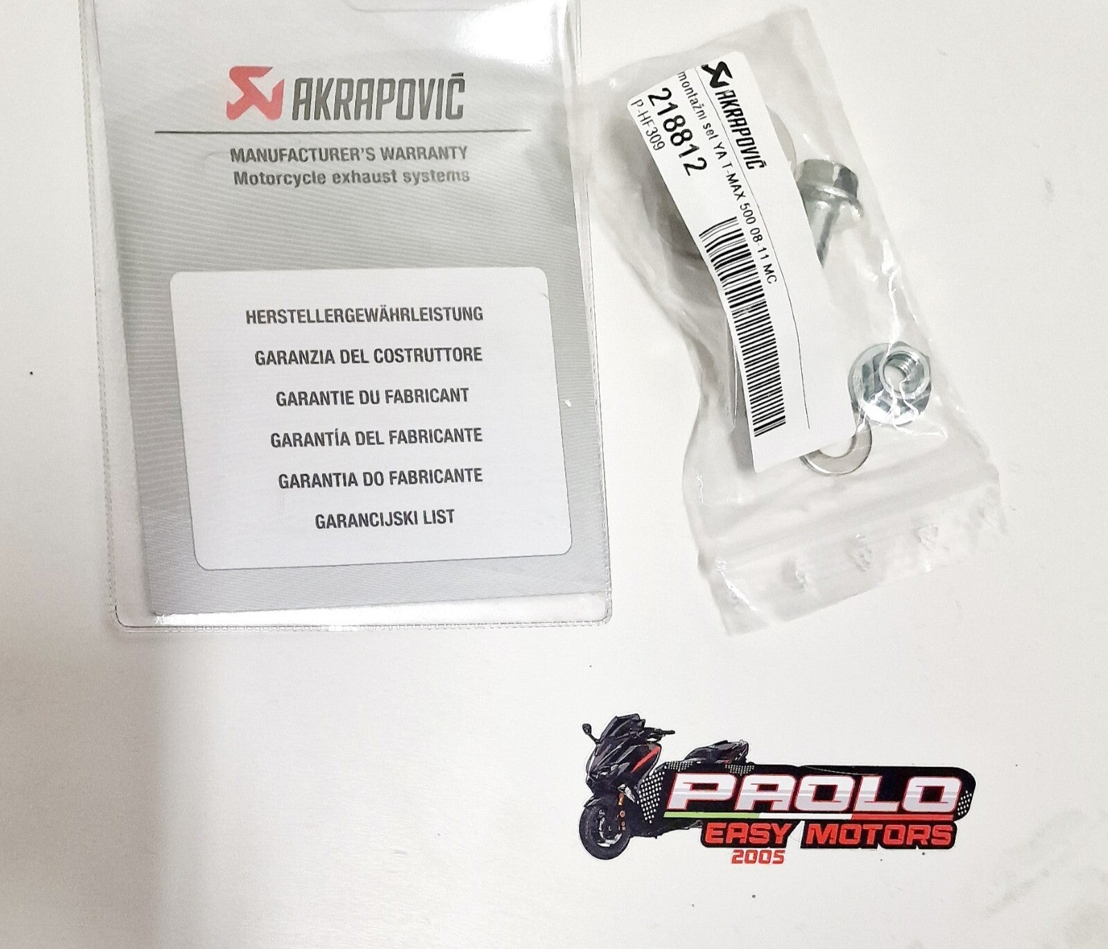 Marmitta Scarico Originale Akrapovic YAMAHA TMAX 500 2008-2011 Linea RACING