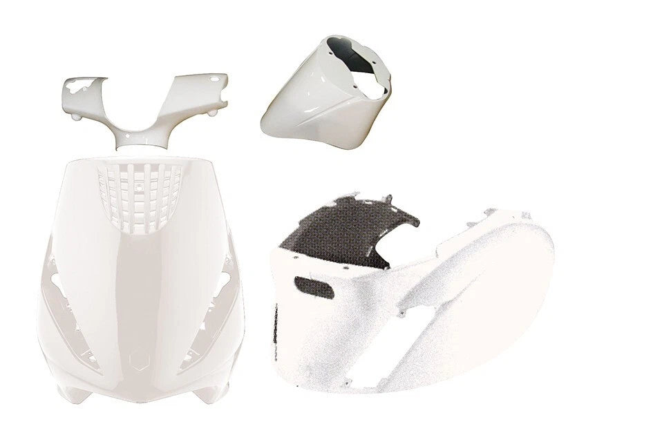 Air Cooled 4pc White Fairing Kit Piaggio Zip 50 4T 2006 > 2016|366297408211