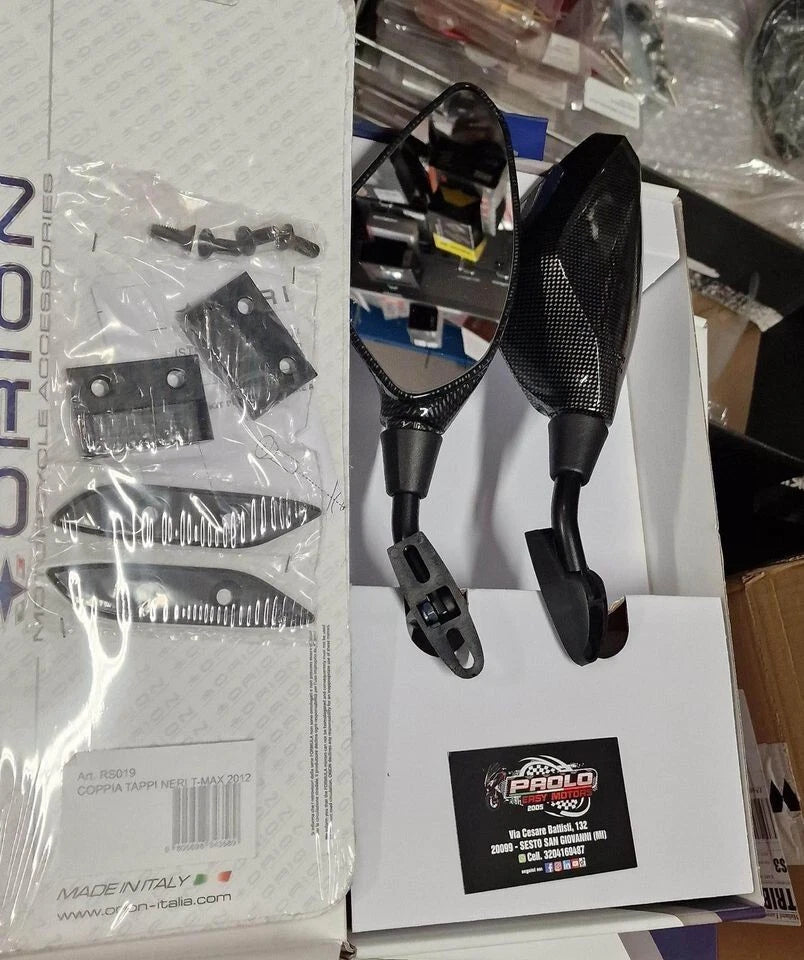 Specchi Specchietti Retrovisri Orion da carena Carbon Yamaha Tmax 530 2012-2016|366297407548