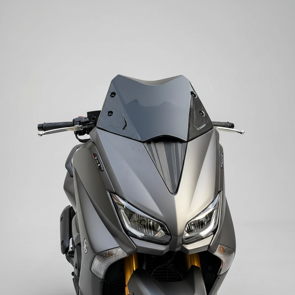 Sport fairing polished black with carbon sides for Yamaha Tmax T-max 530 2012-2016|405315374982