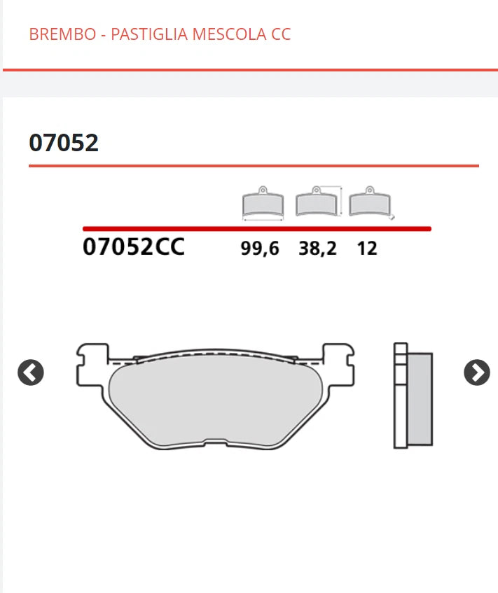 PASTIGLIE FRENO BREMBO POSTERIORI  YAMAHA 560 T-MAX ABS 2020-2021 2022 2023 - Foto 2 di 9