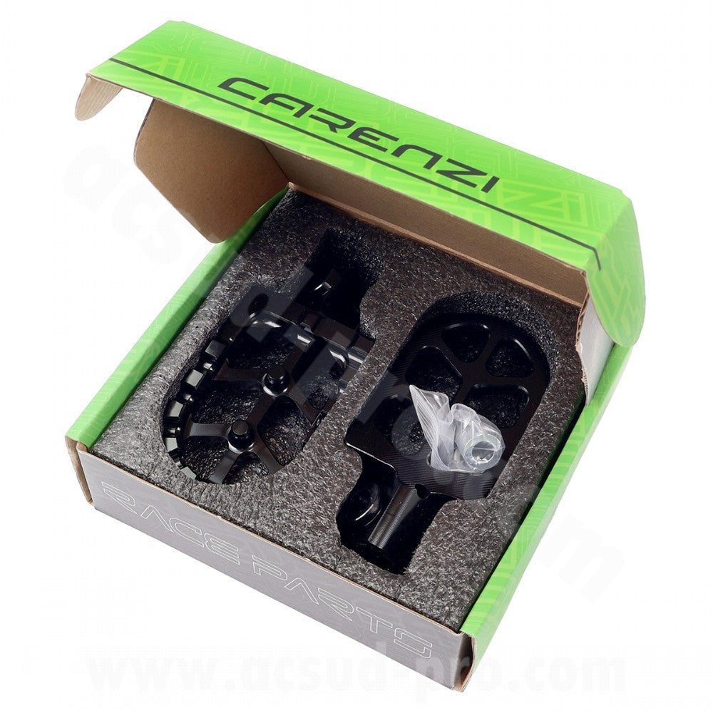 FOOTREST FOOTREST MOTORCYCLE CNC DEFICIENCIES ALUMINUM BLACK RIEJU MRT 50 PIN AXLE Ø8mm|406930466002