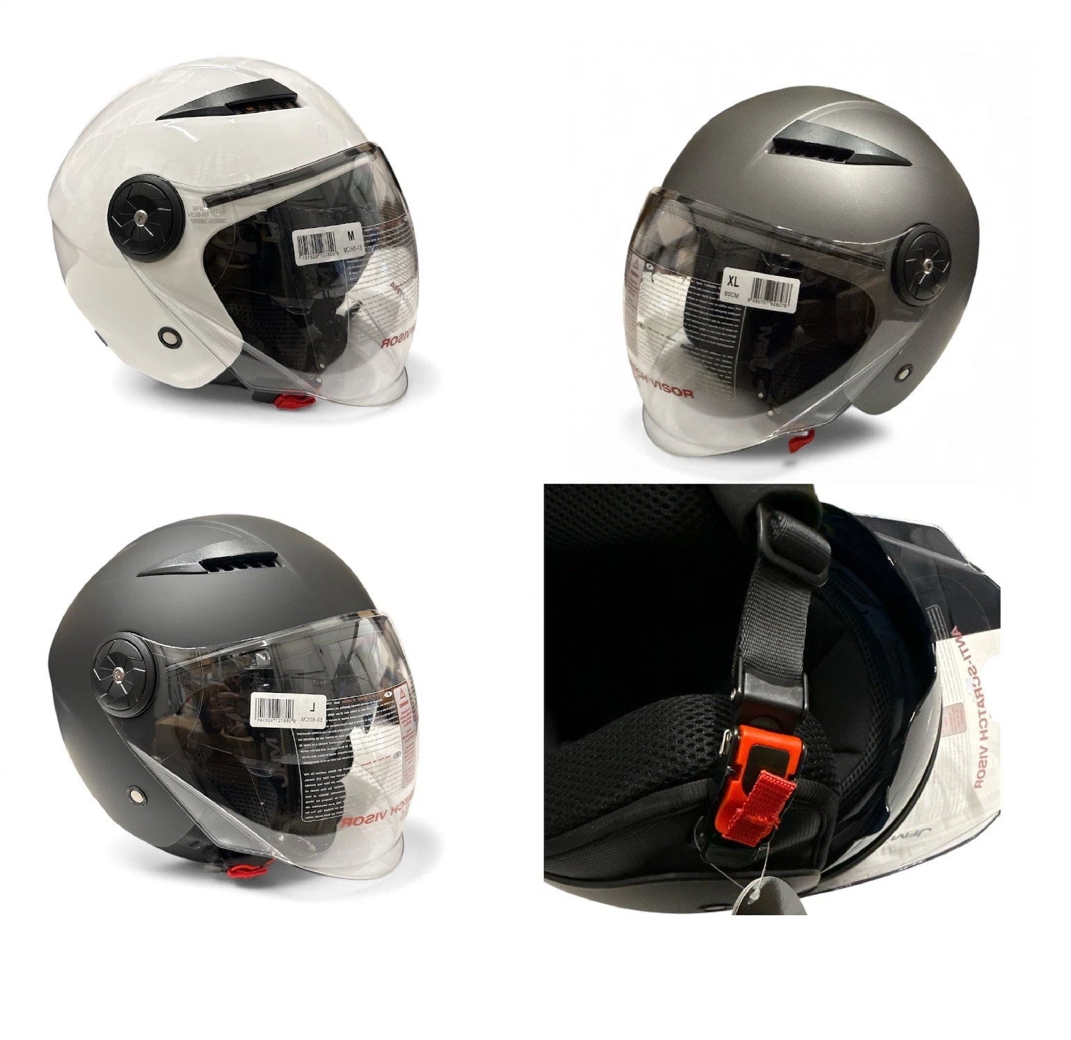 Casco Helmet Jet Moto Scooter Omologato ECE 22 06 Parasole Doppia Visiera urbano