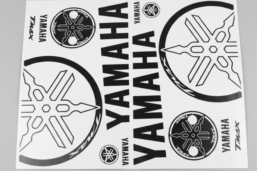 BLACK STICKER KIT STICKERS WRITTEN TUNING FORK X YAMAHA T-MAX TMAX 500 530 2001>2019|363524507581