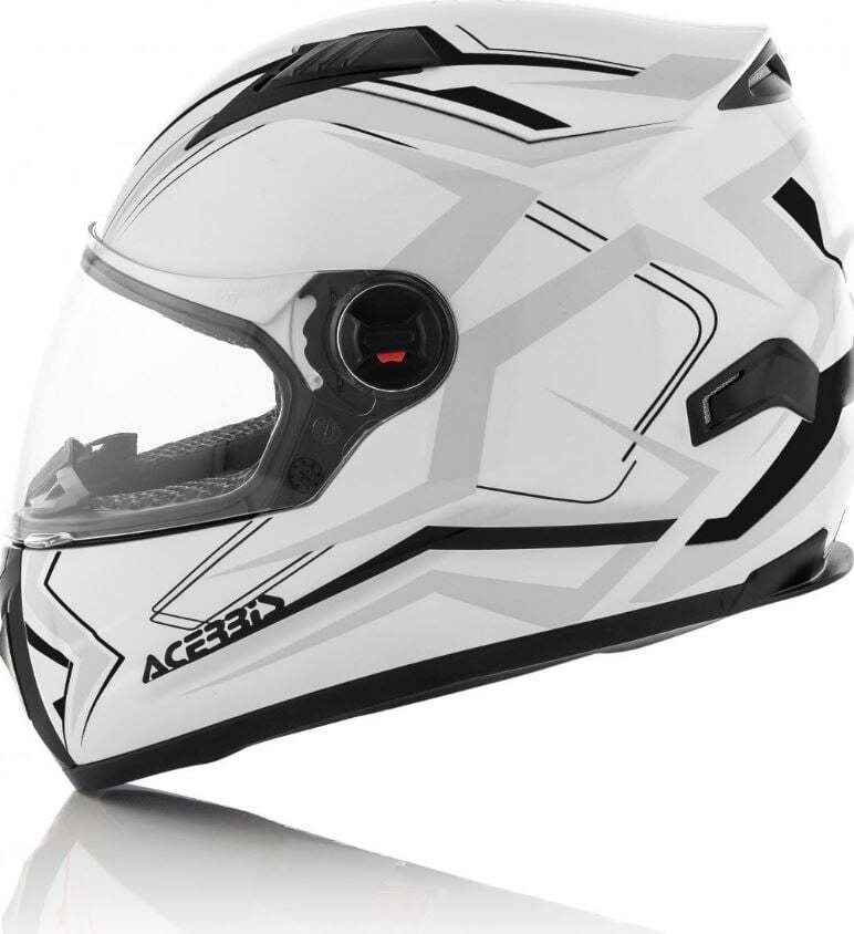 CASCO INTEGRALE ACERBIS MONO VISIERA FS-807 BIANCO/NERO