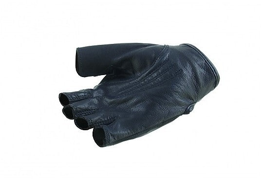 GUANTI MEZZE DITA IN PELLE TRAFORATI  OJ FRESH NERO - G022