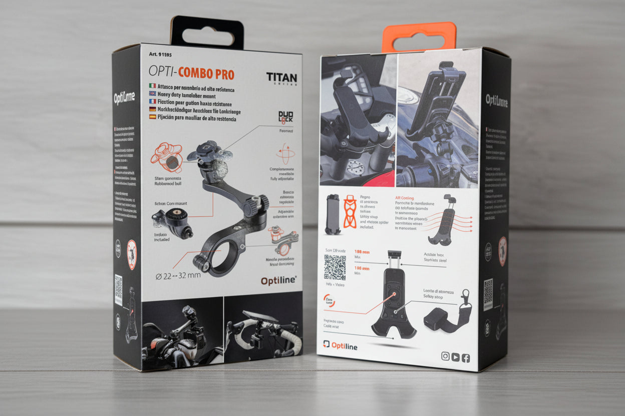 PORTATELEFONO PER MANUBRIO COMBO PRO + AIR FLOW  MOTO SCOOTER