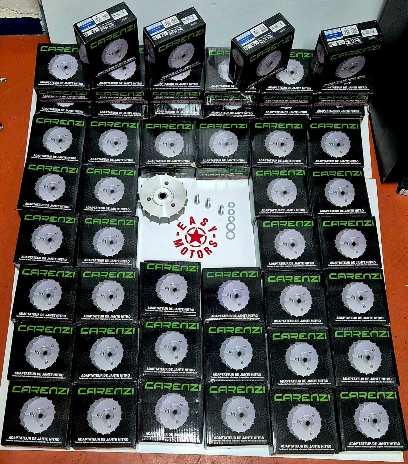ADATTATORE CERCHIO RUOTA POSTERIORE AEROX NITRO SU BOOSTER STUNT BWS CARENZI - Foto 3 di 5