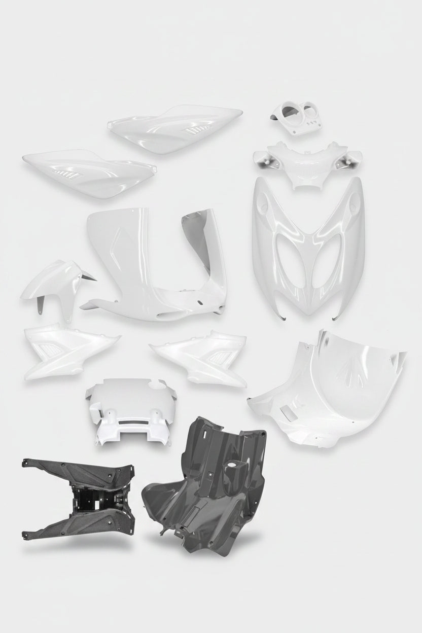 KIT 13 COMPLETE FAIRINGS GLOSSY WHITE FOR YAMAHA 50 100 CC AEROX MBK NITRO 97>12|277453336297
