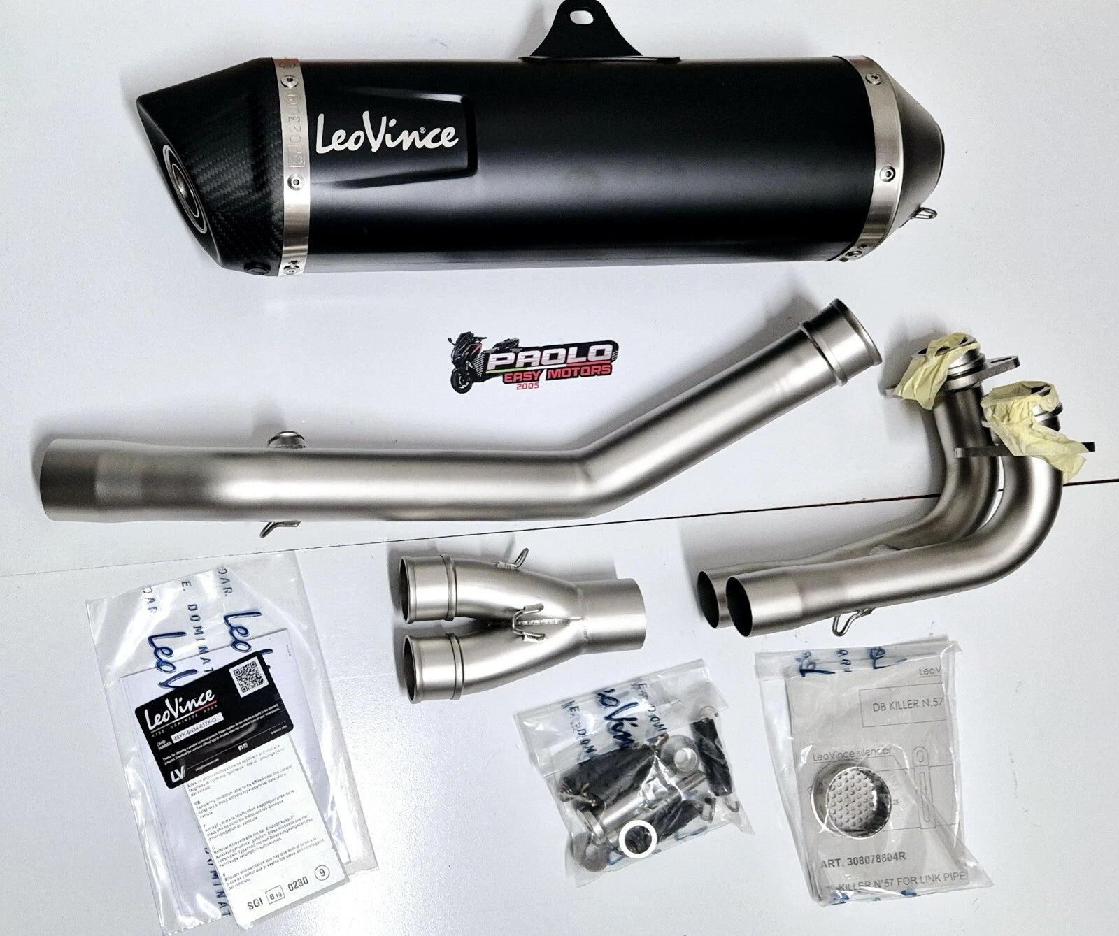 14000 LV Marmitta Scarico Completo Leovince Dark Yamaha Tmax T-max 530 2012-2016|294818998033