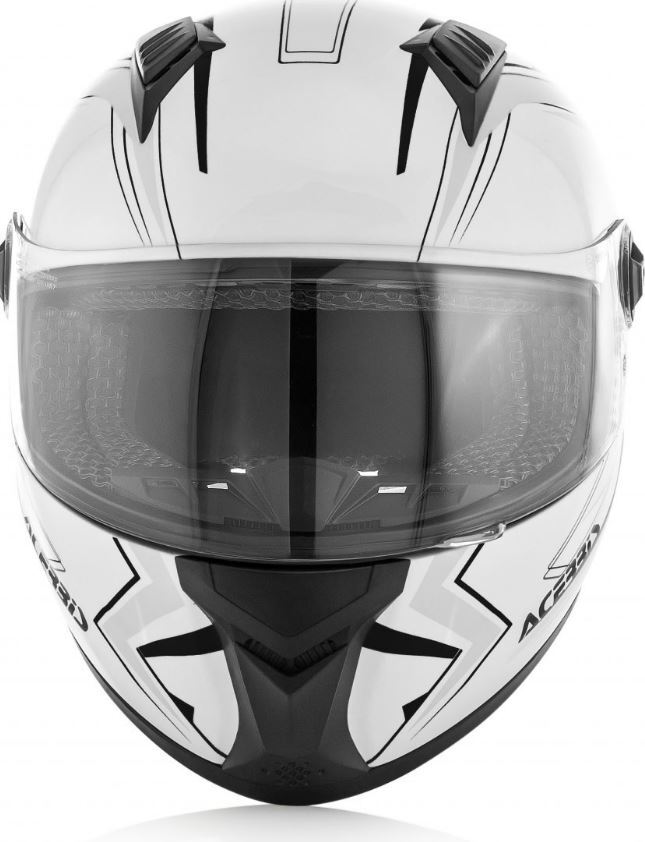 CASCO INTEGRALE ACERBIS MONO VISIERA FS-807 BIANCO/NERO