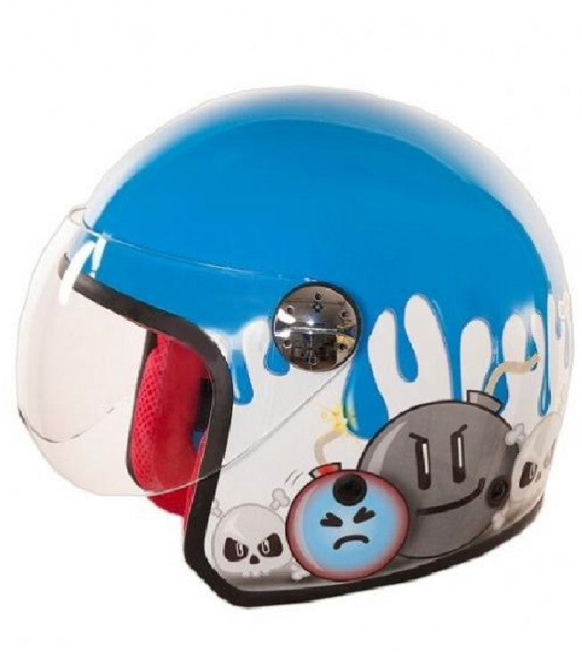 CASCO ONE JET  BAMBINO JUNIOR BIANCO AZZURRO BOY