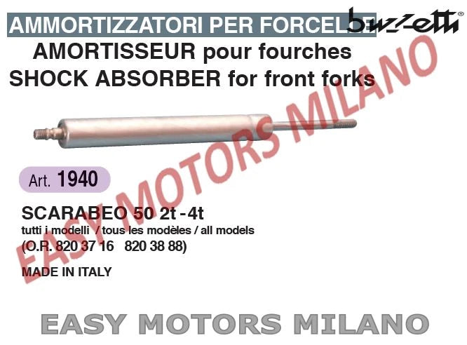 BUZZETTI (820 37 16 820 38 88) AMMORTIZZATORE FORCELLA APRILIA SCARABEO 2T 4T 50|363524503652