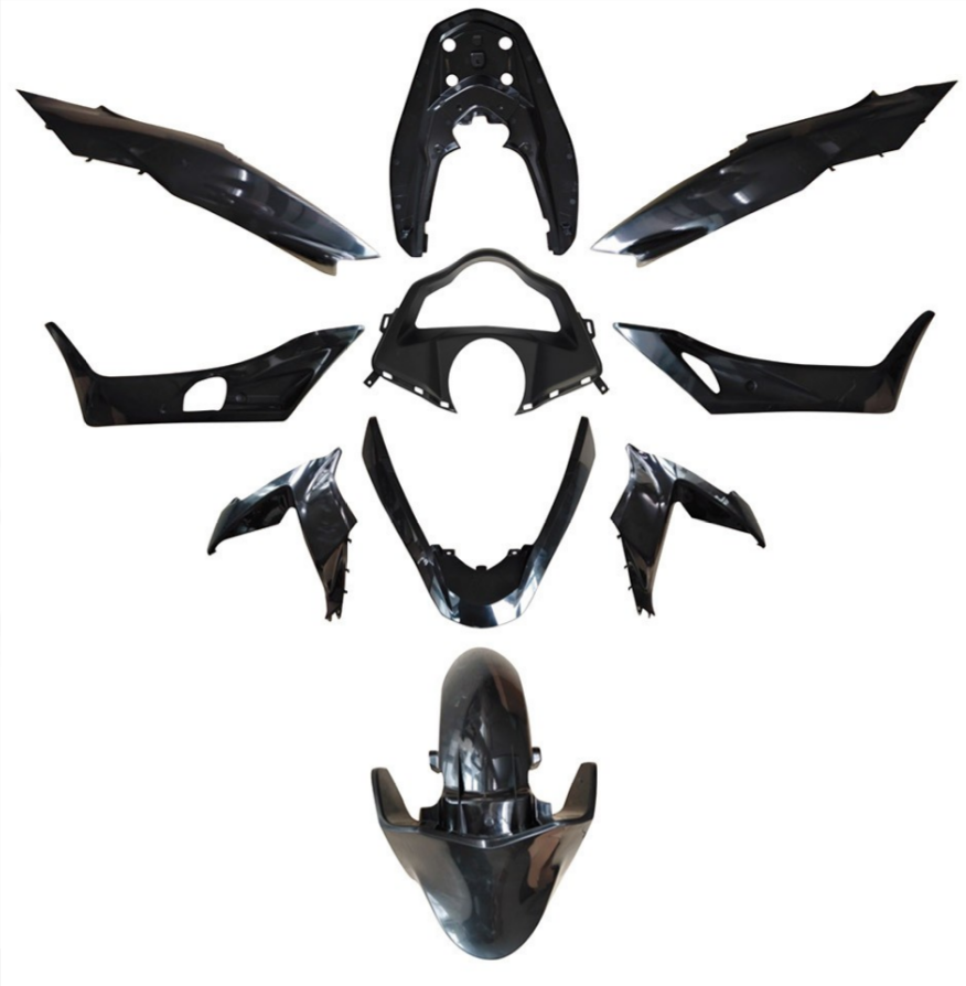 363250 Plastic Fairing Kit 10pcs Gloss Black Honda PCX 125 IE125 4T-2V 2015-2017|406793368482