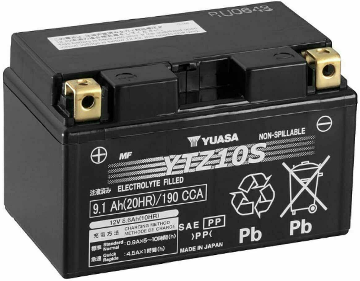 YUASA YTZ10S 12V 9AH BATTERY PRECHARGED YAMAHA FZ8 FARE YZF R1 XSR 700 900|365209649600